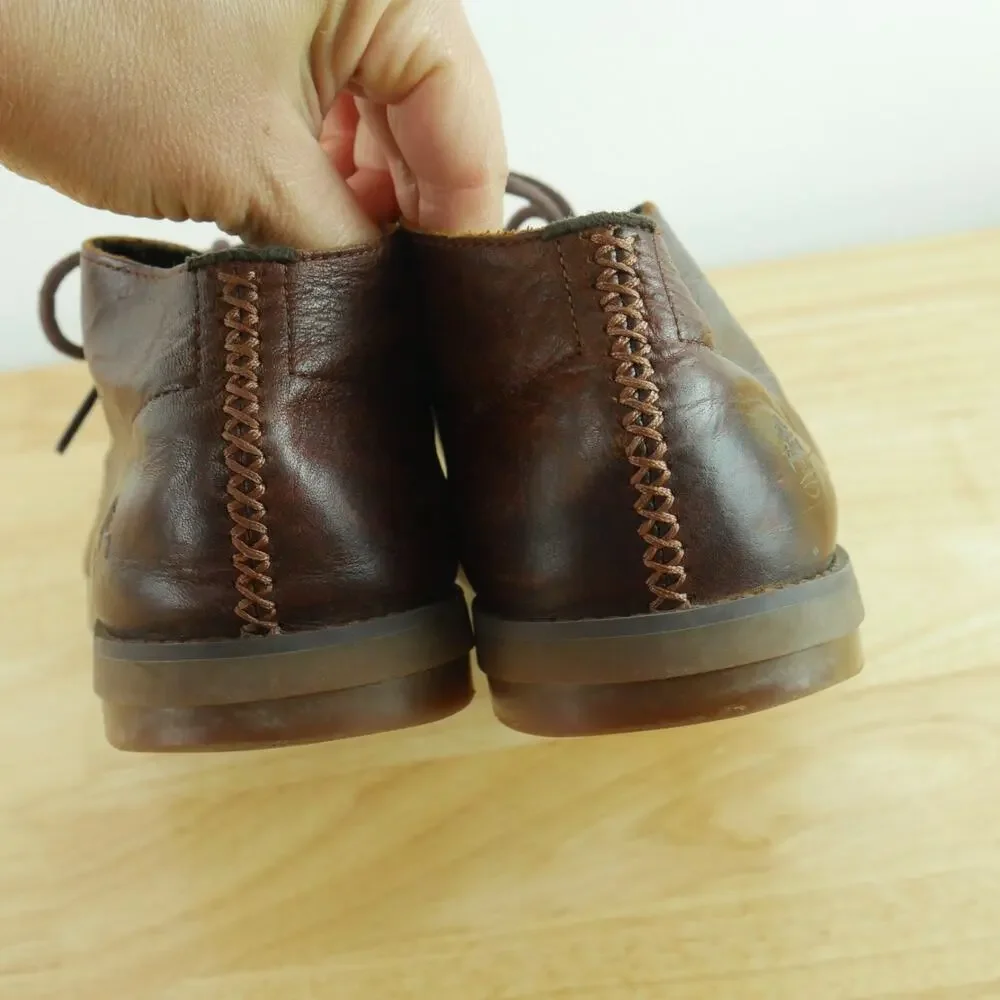 Timberland Ortholite Men Yorkdale Chukka Brown Leather Boot Size 10‎ Lace Up